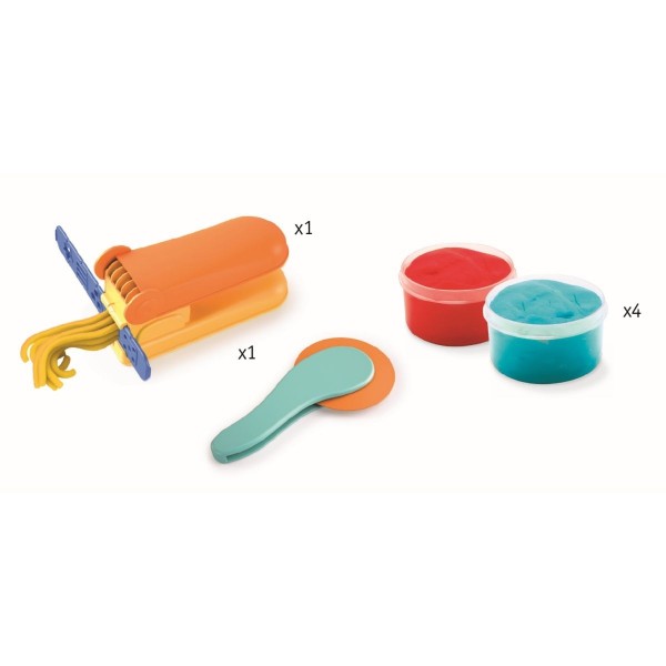 Djeco basteln mit Knete Locken und gerades Haar 3+