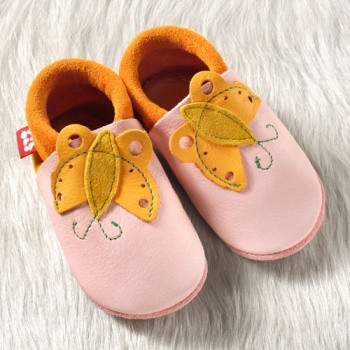 Pololo Krabbelschuh Butterfly rose/mango 24/25