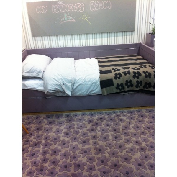 Lorena Canals Teppich Wolle Flowers Lila 140x200