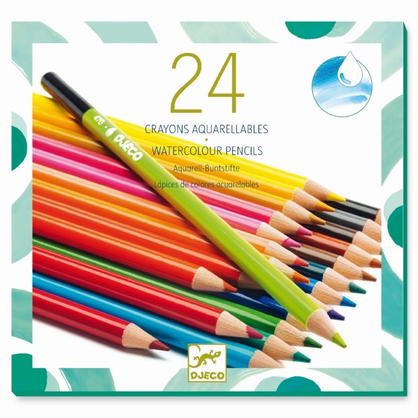 Djeco 24 Aquarell Bleistifte im Set 6+