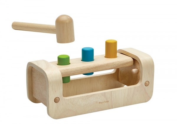 Plantoys Hammerbank bunte Stifte 1+
