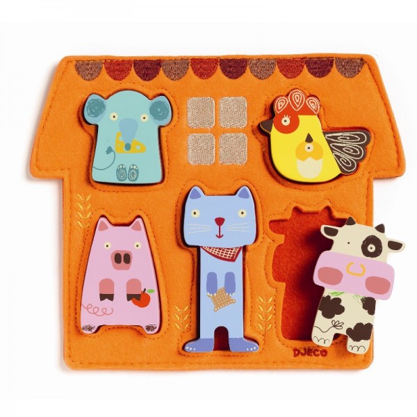 Djeco Puzzle Farmtiere auf Filz 1+