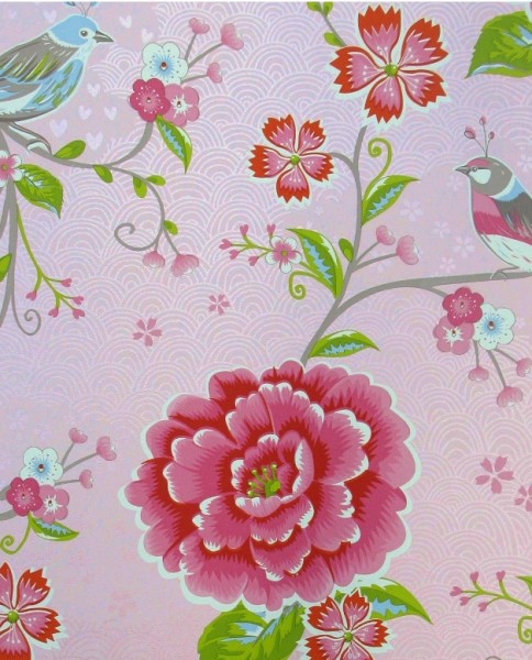 PiP Studio Tapete Birds in Paradise pink 313010