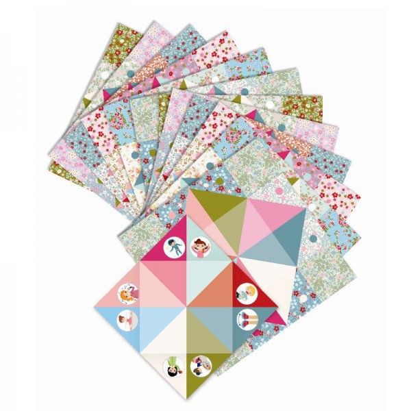 Djeco Origami Bastelset pastell 6+