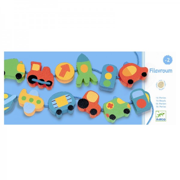 Djeco Fädelkette Fahrzeuge 2+