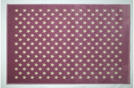 Lorena Canals Kinderteppich lila Sterne weiss 120x160cm