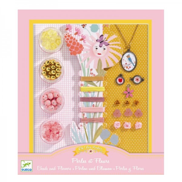 Djeco Bastelset Perlen und Blumen 7+
