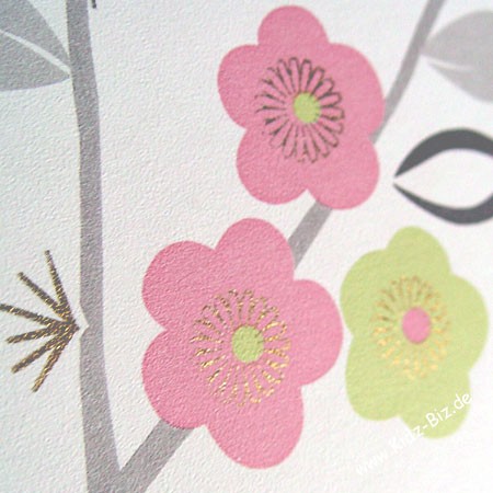 Caselio Panoramatapete Kirschblüten grün 16177124