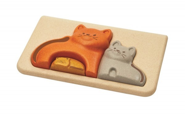 Plantoys Holzpuzzle Katze 18+