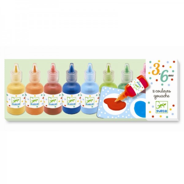 Djeco Plakatfarben in Flaschen 3+