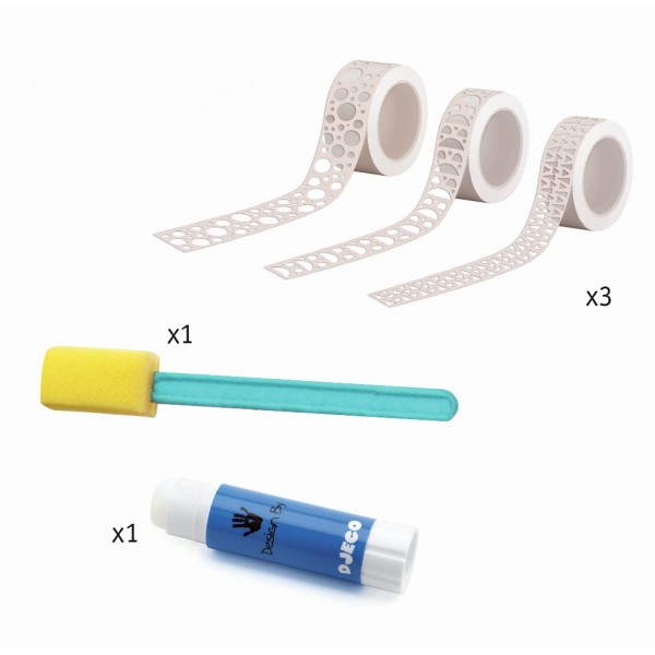 Djeco magisches Malset mit Abdeckband und Farbe 3+