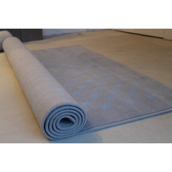 Lorena Canals Teppich grau Sterne blau