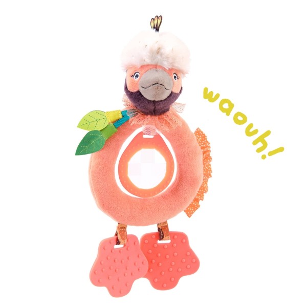 Moulin Roty Ringrassel Vogel Paloma rosa