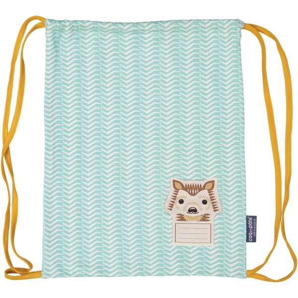 Coq en Pate Turnbeutel aus Baumwolle Mibo Igel Hellblau