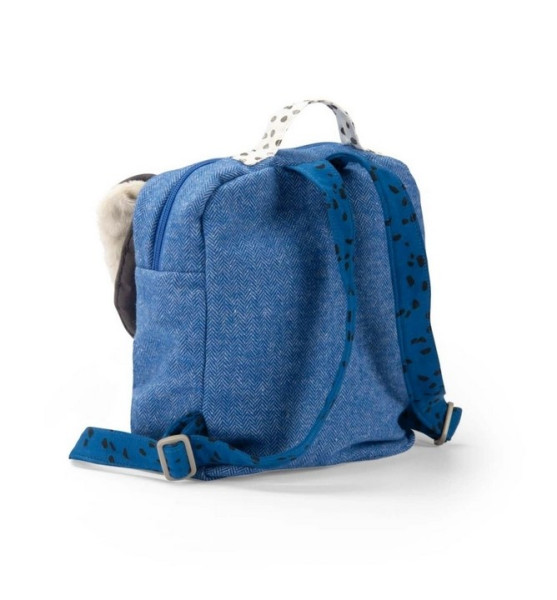 Moulin Roty Puce und Pilou Stoffrucksack Hund blau