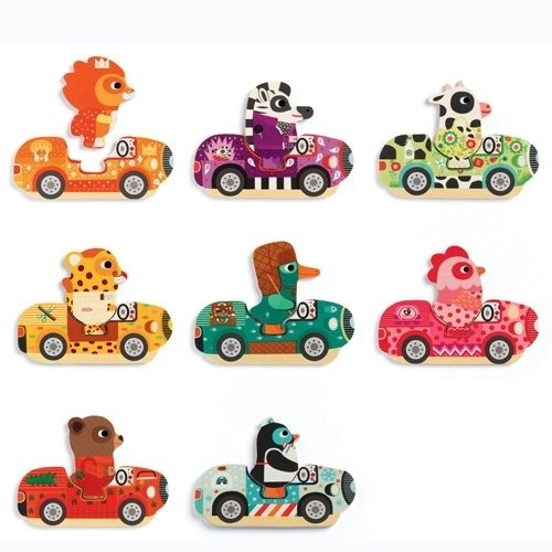 Djeco Duo Holzpuzzle Bolidanimo 2+