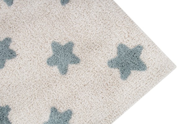 Lorena Canals waschbarer Kinderteppich Stars Vintage Blue