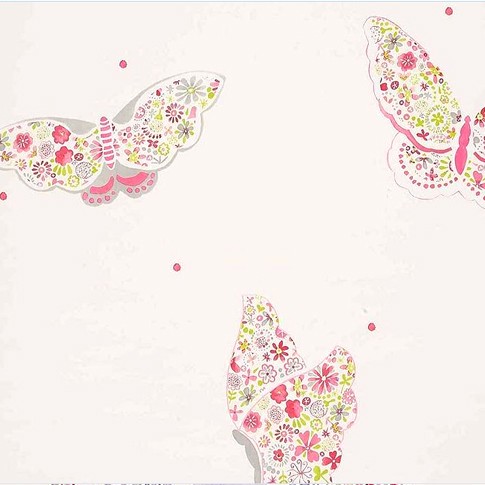 Camengo Schmetterling Tapete rosa/grün 9850155