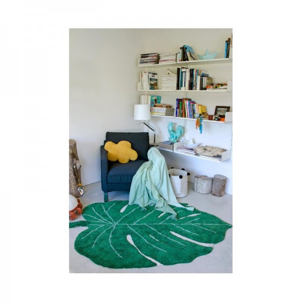Lorena Canals Teppich Monstera Grün