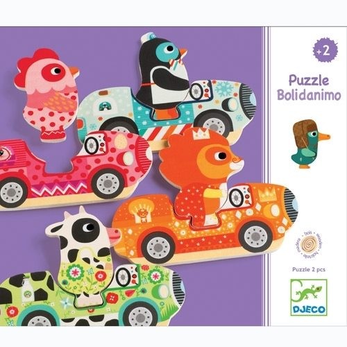 Djeco Duo Holzpuzzle Bolidanimo 2+