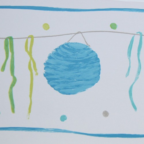 Camengo Bordüre Lampions türkis/lime 9800122