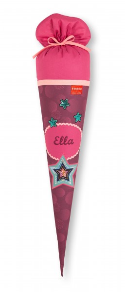 Crepes Suzette Schultüte mit Namen Sterne Ella
