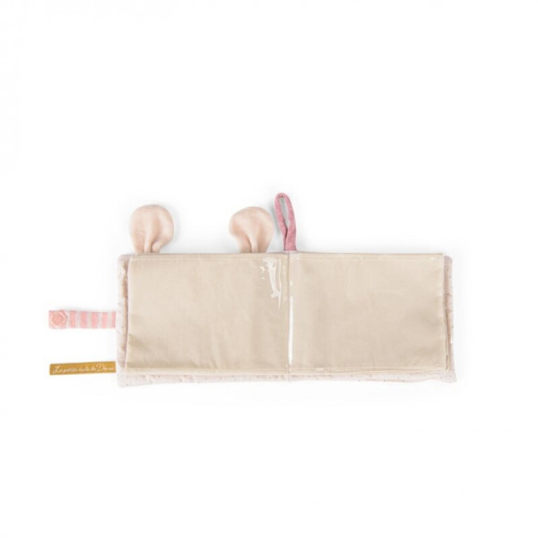 Moulin Roty Babys Fotoalbum aus Stoff Maus rosa