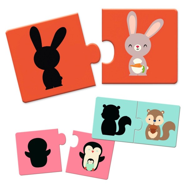 Djeco Duo Puzzle Schatten 2+
