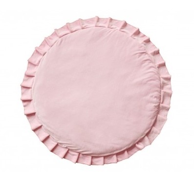 WigiWama Spielmatte mit Rüschen Samt Rosa 110cm