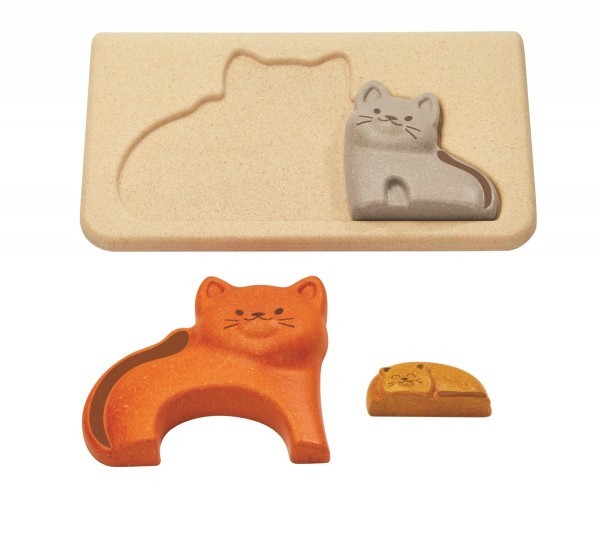 Plantoys Holzpuzzle Katze 18+