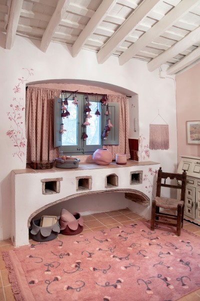 Lorena Canals waschbarer Kinderteppich English Garden Rosa