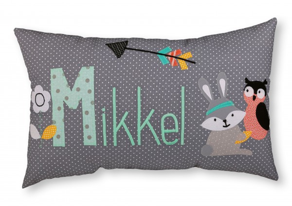 Crepes Suzette Namenskissen Hase und Eule