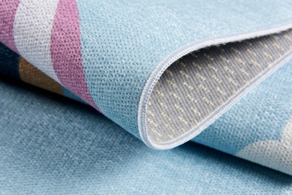 Scandic Living Teppich Luftballons blau 100x160