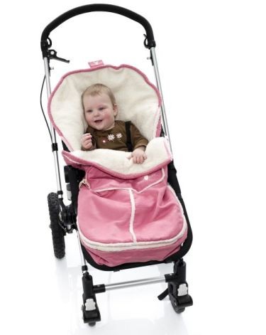 Wallaboo Fußsack Kinderwagen Jogger pink
