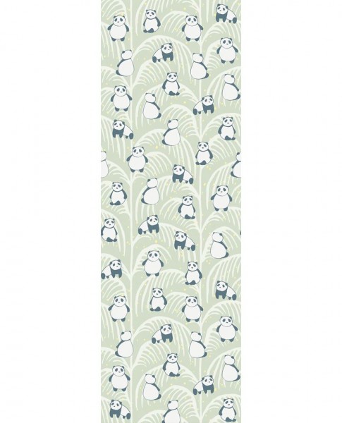 Eijffinger Fototapete Pandabären pastellgrün 93x280cm