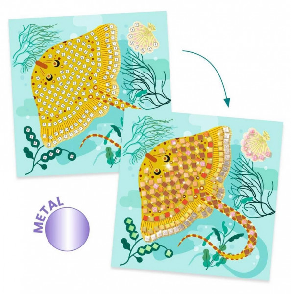 Djeco Bastelset Mosaiken mit Glitzer Karibik 5+