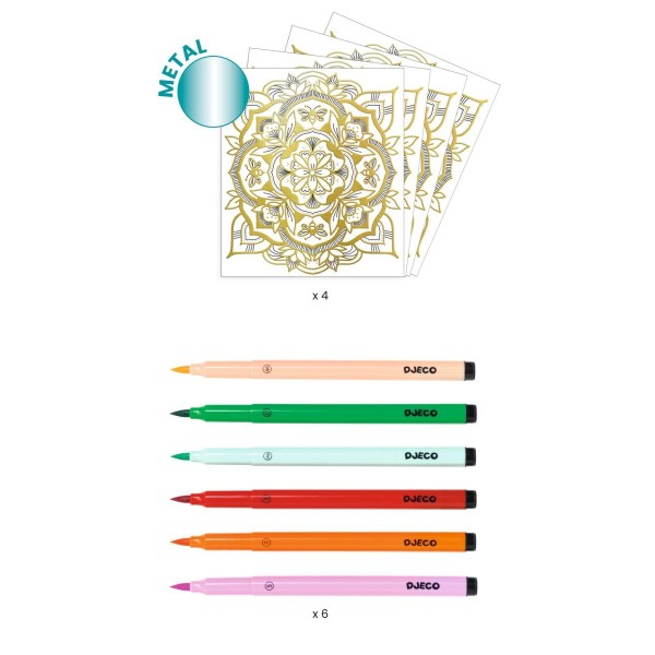 Djeco Bastelset Artistic Color Malset Flora 6+