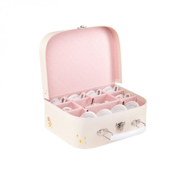 Moulin Roty Porzellan Puppengeschirr im Koffer 4+