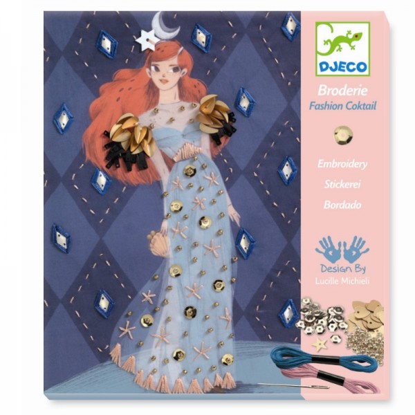 Djeco Bastelset Stickkasten Fashion Cocktail 8+