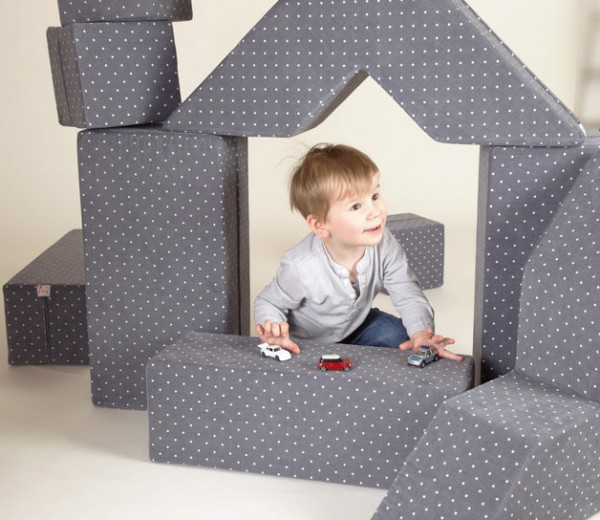 Plumplori Spielwürfelset Batu grau mit Punkten