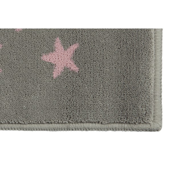Lorena Canals Teppich grau Sterne rosa 120x160cm