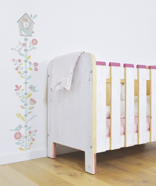 Lilipinso Wandaufkleber Messlatte Vogelhaus