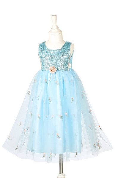 Souza for Kids Prinzessinnenkleid Nicolette 8-10 Jahre hellblau mit Rosen