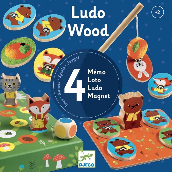 Djeco Lernspiele Spielesammlung Ludo Wood 2+