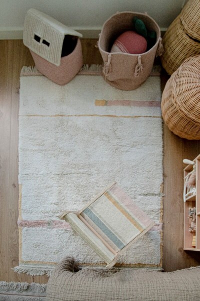 Lorena Canals Teppich Lanes natural vintage nude waschbar 90x130cm