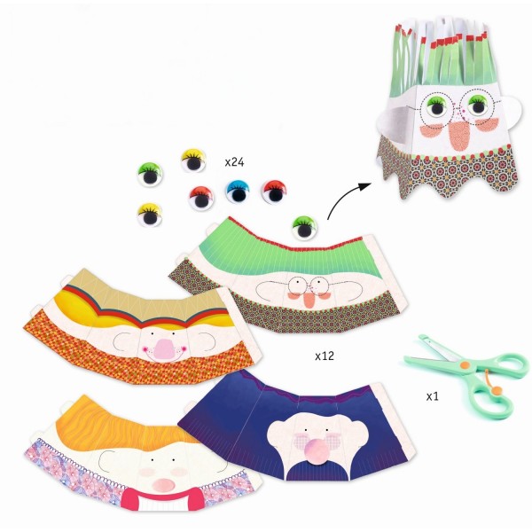 Djeco Papierkunst lustige Schnipp Schnapp Männchen 3+