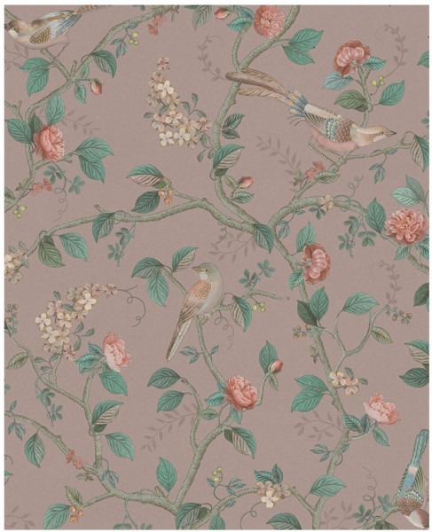 Pip Studio romantische Vliestapete Blumen altrosa