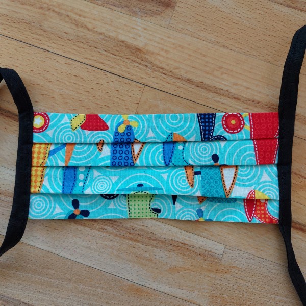 Mund- und Nasen Maske für Kinder aus Stoff Flugzeuge