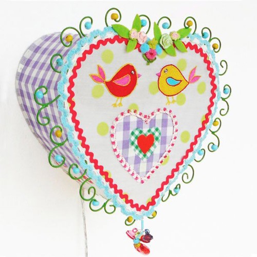 Taj Wood Scherer Wandlampe Heart to Heart