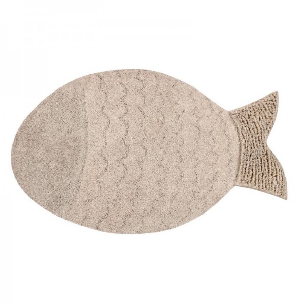 Lorena Canals waschbarer Kinderteppich Fisch beige